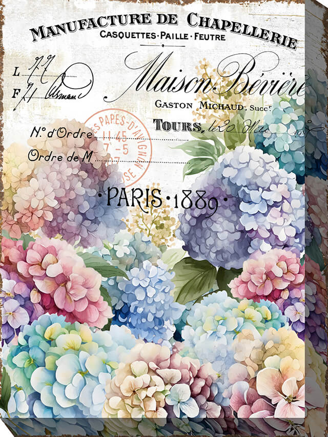 OU-89353 VINTAGE HYDRANGEAS 30x40