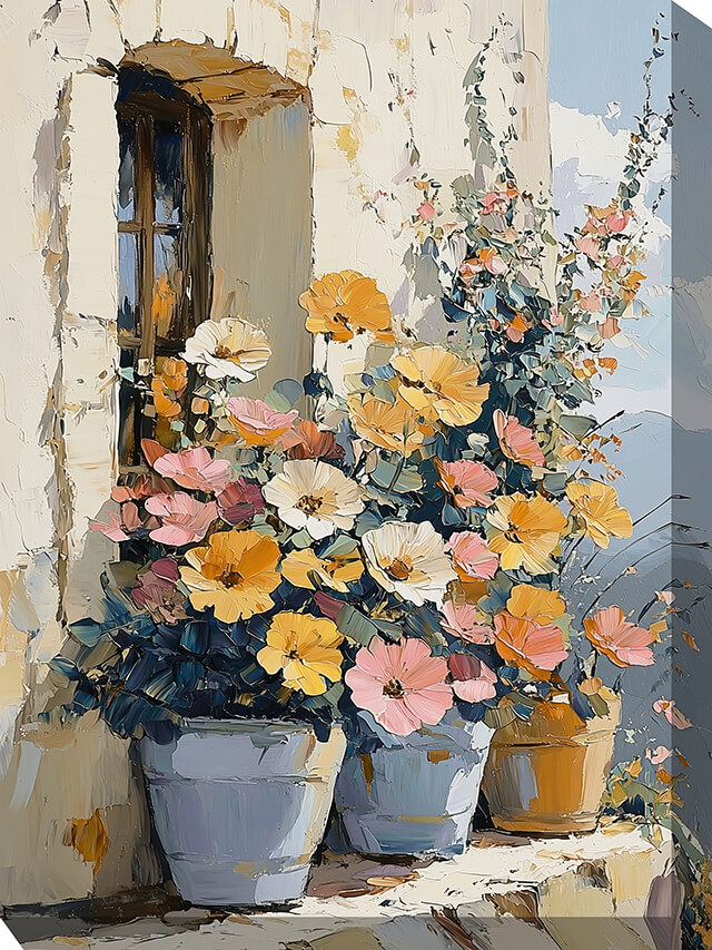 OU-89354 PETALS & POTS 30x40